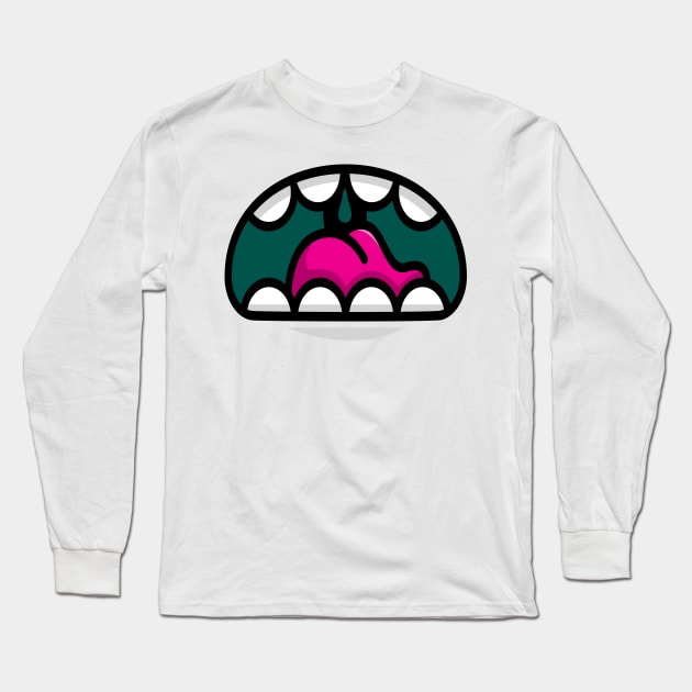 Open Mouth Long Sleeve T-Shirt by AlondraHanley